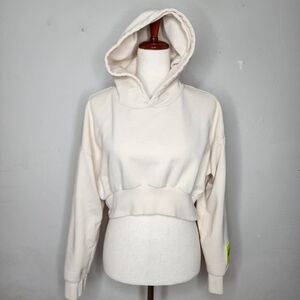 P.E Nation Recreation Cream Cropped Hoodie‎ Size Medium